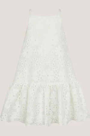 Monsoon Harper Lace Daisy Bow Dress 6 Years (116cm)