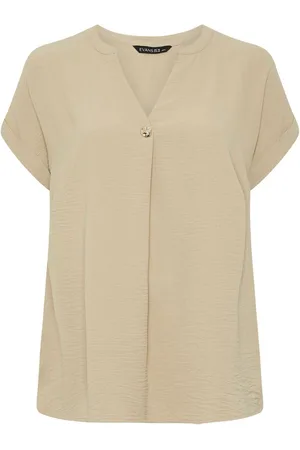 Evans Natural Button Detail Blouse AU 16