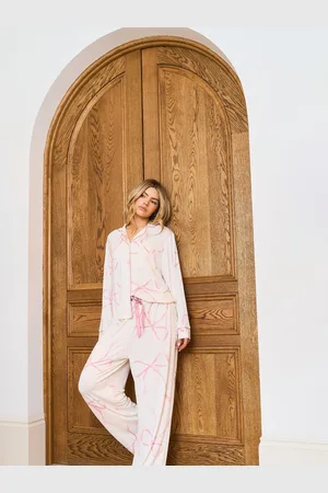 Jim Jam The Label Natural Bow Traditional Pyjamas Set large