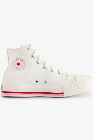 Converse White Youth Hearts EVA Lift Trainers AU 4 (EU 36.5)