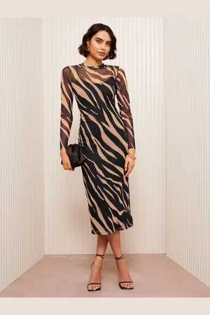 Friends Like These Long Sleeve Mesh Midi Dress AU 20