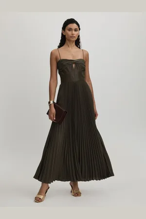 AMUR Twist Pleated Maxi Dress AU 10