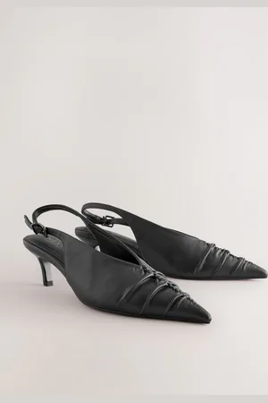 Next Standard Fit Forever Comfort Point Toe Ruched Slingback Heels AU 6.5 (EU 37.5)