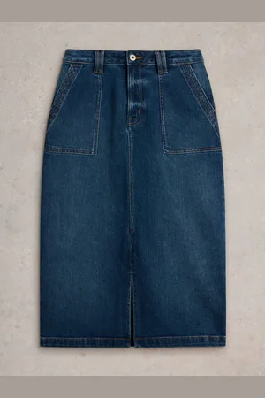 White Stuff Maren Denim Midi Skirt AU 12