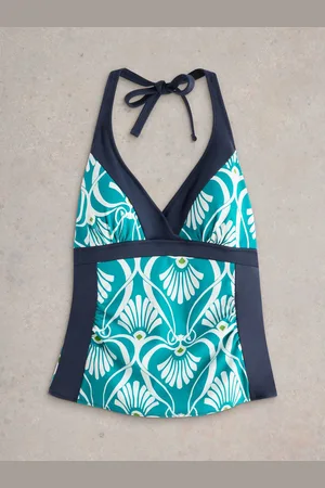 White Stuff Blue Sunshine Reversible Tankini AU 14