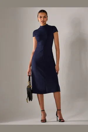 Jolie Moi Ponte Cap Sleeve Midi Dress AU 16