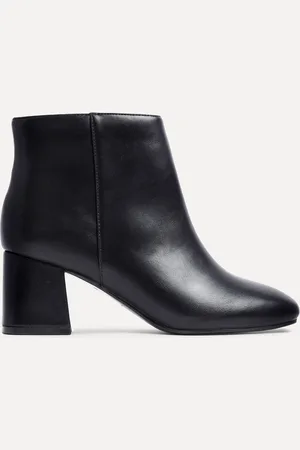 Linzi Black Alba Wide Fit Block Heeled Ankle Boots AU 10 (EU 41)