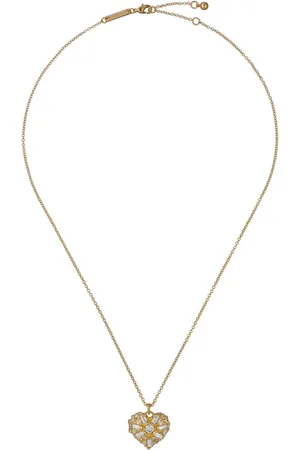 Ted Baker Gold Tone Cherish: Crystal Cluster Heart Locket Pendant Necklace One