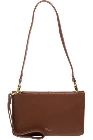 PURE LUXURIES LONDON Layla Nappa Leather Grab Clutch Bag one