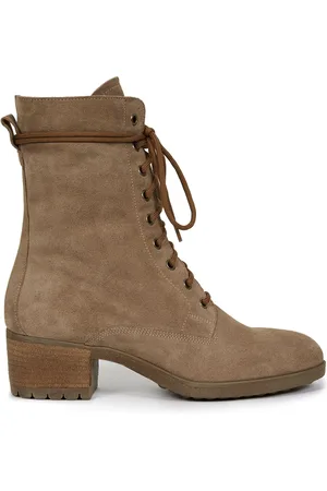 CELTIC & CO. Camel Block Heel Derby Boots AU 7 (EU 38)