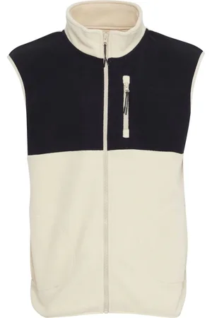 Blend White Zip Through Fleece Gilet XXL