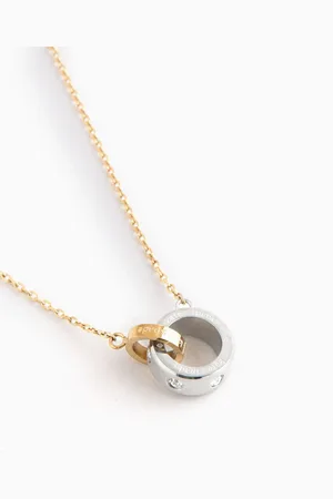 Kate Spade Gold and Silver Tone Link Pendant Necklace One