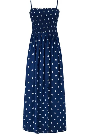 Pour Moi Strapless Shirred Bodice Woven Maxi Beach Dress AU 16