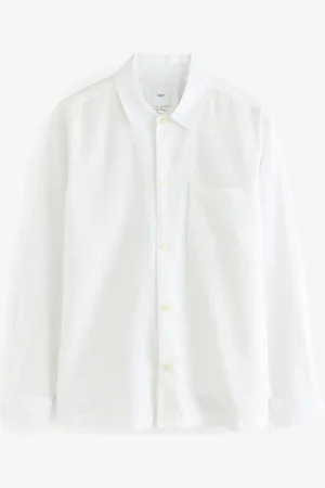 Next Cotton Linen Blend Long Sleeve Shirt 3XL