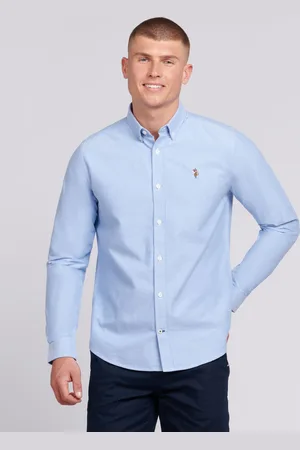 U.S. Polo Assn. U. S. Polo Assn. Mens 100% Cotton Peached Oxford Shirt L