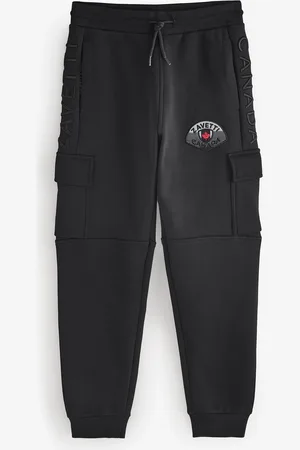 Zavetti Canada Junior Botticini Reflective Black Cargo Joggers M