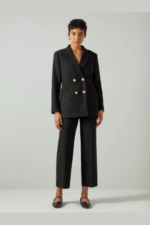LK Bennett Black Mariner Tailored Jacket AU 14