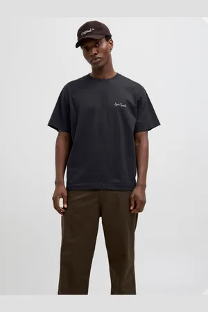 JACK & JONES Black Graphic Back Print 100% Cotton T-Shirt small