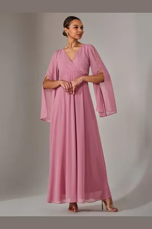 Jolie Moi Chiffon Cap Sleeve Maxi Dress AU 18
