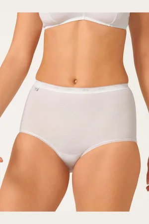 Sloggi Basic+ Maxi White Briefs 6 Pack AU 18