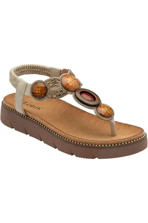 Lotus Natural Toe Thong Wedge Sandals AU 10 (EU 41)