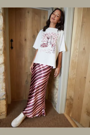 Threadbare Maxi Satin Slip Skirt AU 14
