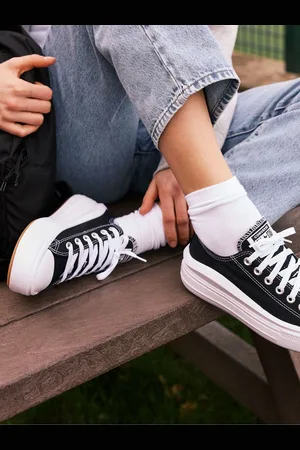 Converse Black All Star Move Chuck Ox Platform Trainers AU 9.5 (EU 42)