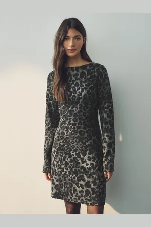 Next Mini Cosy Soft Touch Rib Seam Detail Dress S