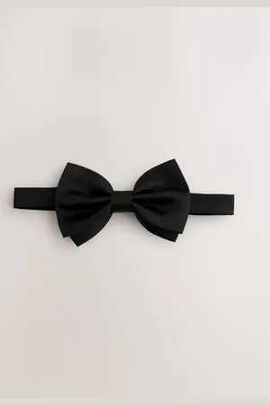 Next Black Pure Silk Bow Tie One