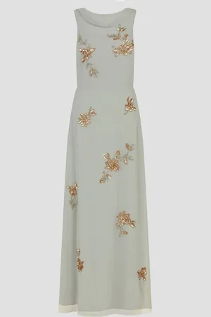 Monsoon Sarah Embellished Cowl Neck Maxi Dress AU 18
