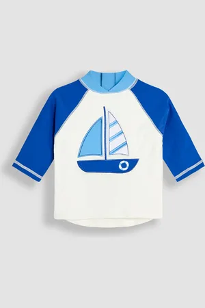 JoJo Maman Bébé Navy Appliqué Sun Protection Rash Vest 6