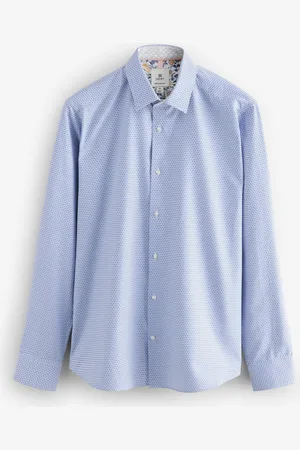 Next Regular Fit Long Sleeve Single Cuff Textured Shirt M
