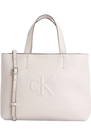 Calvin Klein White Sculpted Mini Tote Bag One