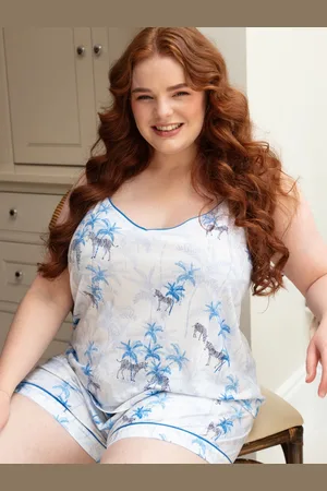 Cyberjammies White Printed Cami and Sleep Shorts AU 10