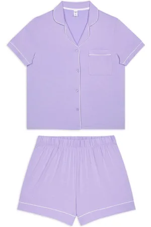 Chelsea Peers Purple TENCEL Modal Short Button Up Pyjamas Set AU 16