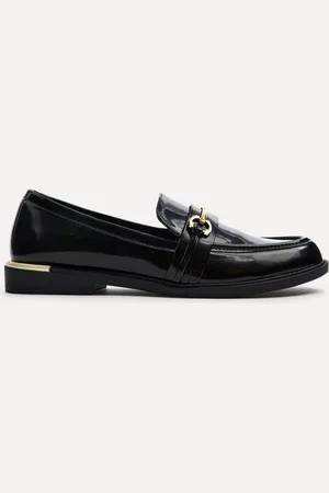 Linzi Breeze Gold Trim Slip-On Loafers AU 8 (EU 39)