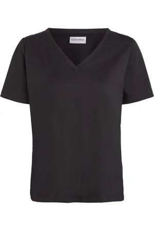Calvin Klein Black Smooth Cotton V-Neck Short Sleeve T-Shirt XS