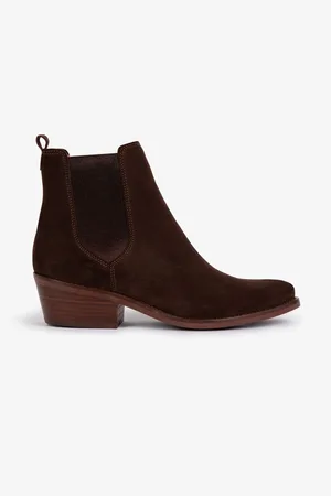 PENELOPE CHILVERS Rove Suede Chelsea Chocolate Boots AU 6 (EU 37)