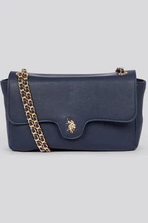 U.S. Polo Assn. U. S. Polo Assn. Blue Womens Jones Flap Cross-Body Chain Bag one