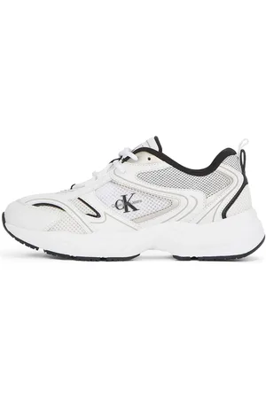 Calvin Klein White Retro Tennis Mesh Trainers AU 6 (EU 37)