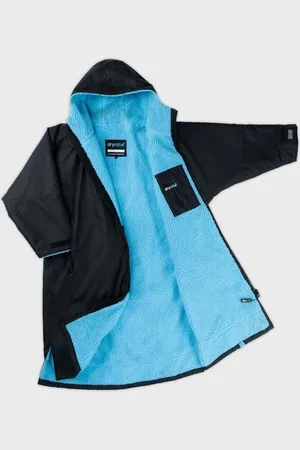 Dryrobe Black Advance Kids Long Sleeve Changing Robe 5-9 Yrs