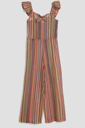 River Island Orange Girls Stripe Crochet Jumpsuit 11