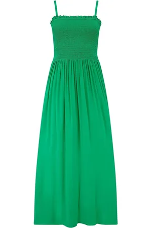 Pour Moi Strapless Shirred Bodice Woven Maxi Beach Dress 20