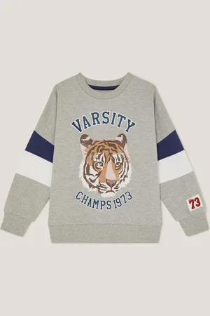 Monsoon Grey Tiger Varsity Sweatshirt 12