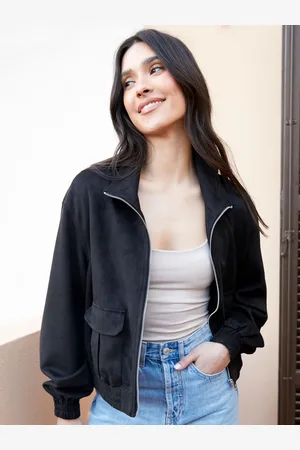 Threadbare Black Suedette Utility Jacket AU 12