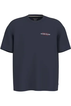 Guess Navy Back Print Graphic Logo 100% Cotton T-Shirt XS