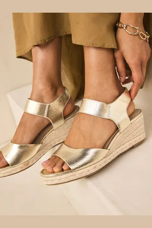 Next Gold Standard Fit Forever Comfort Round Toe Elastic Strap Detail Wedges eu39uk6