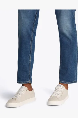 Tommy Hilfiger Natural 100% Linen High Vulcanised Low Core Chambray Trainers AU 6.5 (EU 40)