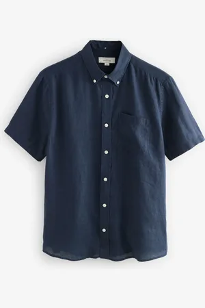 Next Signature 100% Linen Short Sleeve Shirt 5XL