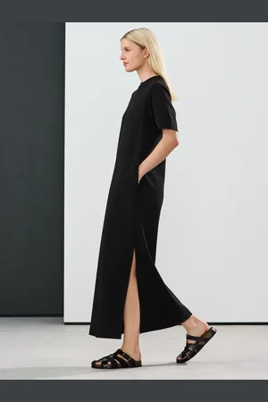 Next Heavyweight Short Sleeve Crew Neck Maxi T-Shirt Dress AU 14 Petite